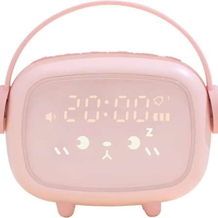 Børnevækkeur - Sødt vækkeur med natlys og musik, dag og nat