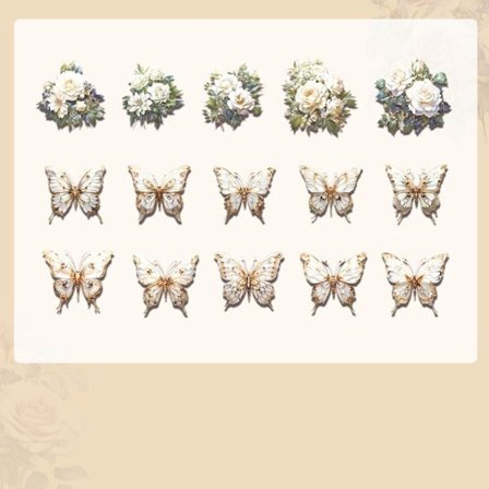 Månfjärilsdekal Dekorativa brevpappersklistermärken 04 04