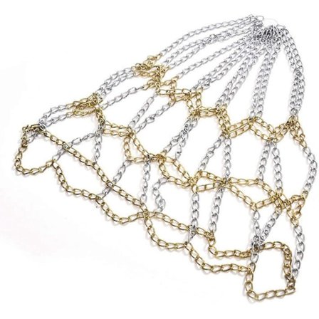 Galvanisert stål kjetting basketballnett, kraftig kjetting erstatning, standard treningssportsutstyr, 12 kroker basketballnett kurver for utendørs og 