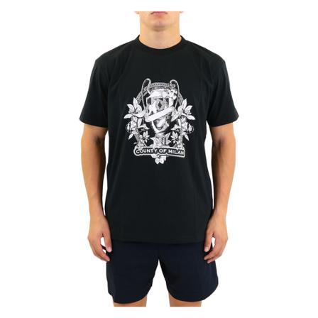 Marcelo Burlon, County Cup Regular T-Shirt Czarny, Mężczyzna, Rozmiar: L