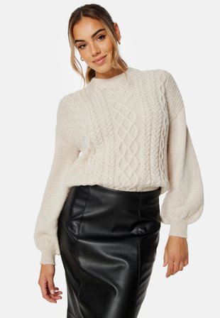 VILA Chinti O-Neck Cable Knit Top Klær