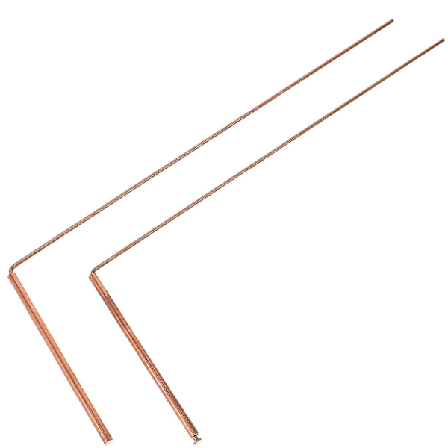 2 stk. Dowsing Rod Messing Dowsing Rod Bærbar Divining Probe Rod Bærbar Probing Rod