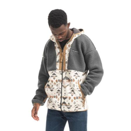 Columbia, Bluza męska Columbia Backbowl Sherpa Full Zip Hoodie 1952403 012 Szary, Mężczyzna, Rozmiar: S