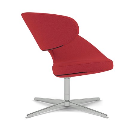 Varier Furniture Peel Club - Red Wool - Chrome base