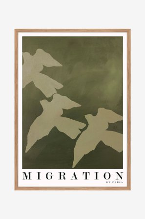 Malerifabrikken - BildeMigration, Eikerammeme - Grønn - Bilder & skilt - Fra Homeroom