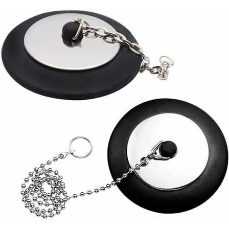 Gummidräneringsstopp Krom Badkar Handfat Stopp Dräneringsstopp Gummi