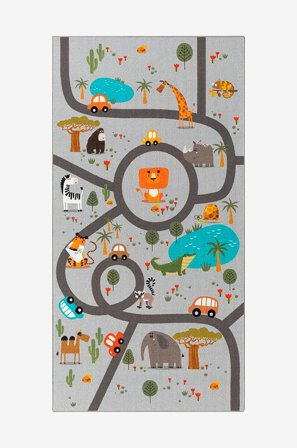 KM Home - Barneteppe Play - Grå - Barnetepper - 80X150 - Fra Homeroom