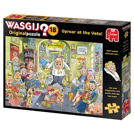 Wasgij Original 18 Uproar at the Vets! Pussel 1000 bitar
