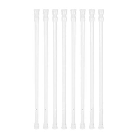 8 Små Spännstänger 15,7 Tum Till 28 Tum Fjäderförlängningsbara Gardin Gardin Duschgardin Teleskop