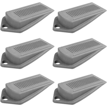 6-pack dörrstopp, dörrkilar, halkfria, slitstarka, tunga gummistopp för dörrar, dörrstopp i gummi för hem, kontor, butiker (grå)