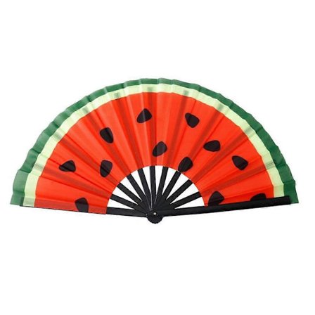 Vannmelon Sammenleggbar Vifte Vannmelon Håndvifte Vifte Festival Vifteutstyr