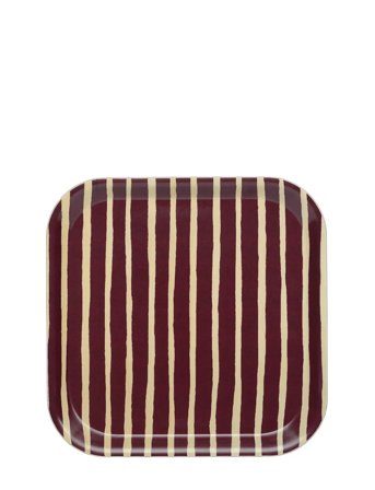 Marimekko Home Piccolo Tray 20X20 Cm - Burgundy - ONE SIZE