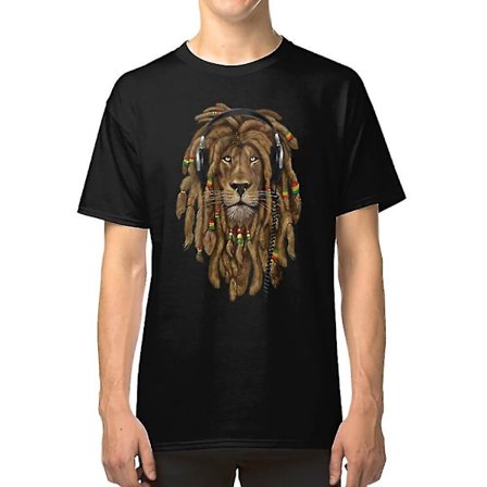 Rasta Lion T-shirt & tillbehör Rastafari Colors present till Rasta Lover T-shirt