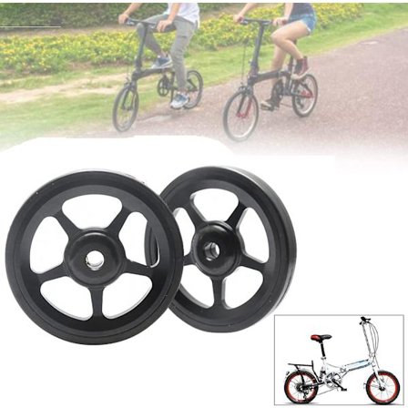 Par nemme rullende hjul til Brompton foldecykel med skrue foldecykeltilbehør [BR]
