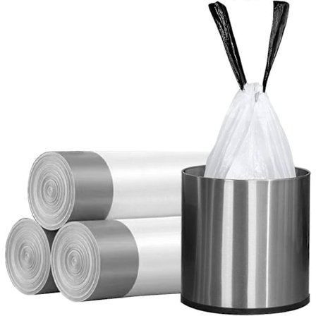 Skræddersyede affaldsposer, kraftige, med glidehåndtag, 75 poser, grå DS