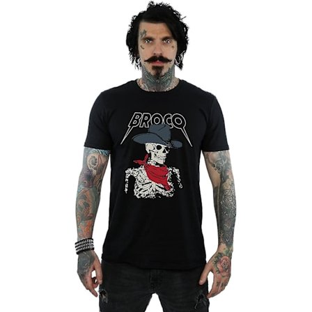 Don Broco Skeleton Cowboy T-shirt för män Medium Svart
