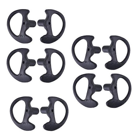 5 Par Ersättnings Silikon Öronproppar Öronkuddar För Kenwood Baofeng Radio Svart