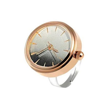 Mini Grøn Ur Ring Ur GRÅ&ROSE GULD