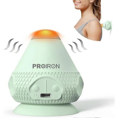 Handsfree Vibrerande Massageboll, Värme Trigger Point Boll, Djupvävnadsmassage för Ryggmuskler, Lindring av Ömhet, Återhämtningsmassage (Grön) (LGL)