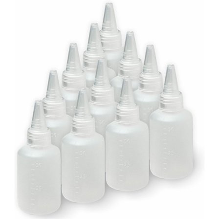 12 stk. klemme flasker, smagsbeholder, plastik klemme flasker til ketchup, olier og saucer, maling flasker, glasur flasker