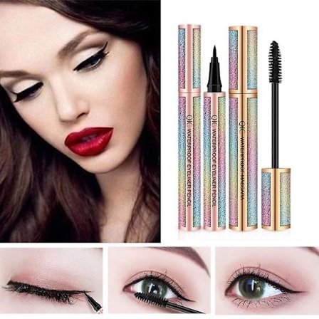 Vanntett Eyeliner Mascara Sett 4d Curl Vanntett Varig Øye Makeup Sett