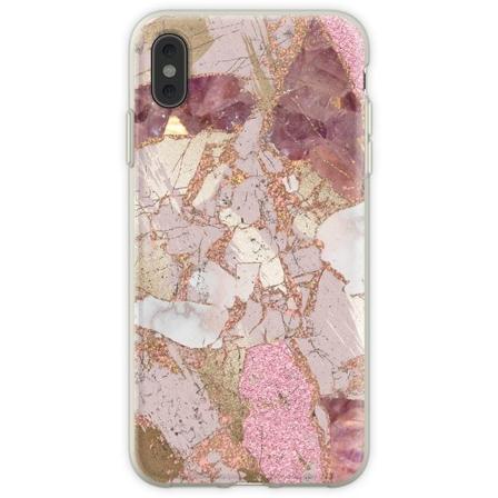 WEIZO Skal till iPhone X/Xs - GOLDEN BLUSH MARBLE