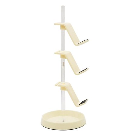 Transparent rörkontrollstativ Justerbart spelkontroll Headset Hanger för alla universella spel-PC-tillbehör, B(Mjölkvit)