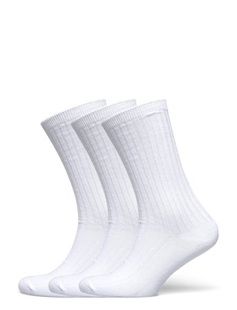 Weekday 3-Pack Rib Socks - White - 43/45