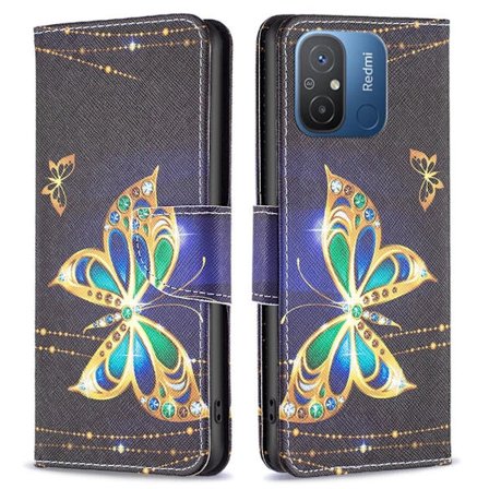 Wonderland Xiaomi Redmi 12C Läppäkotelo - Jewelry Perhonen