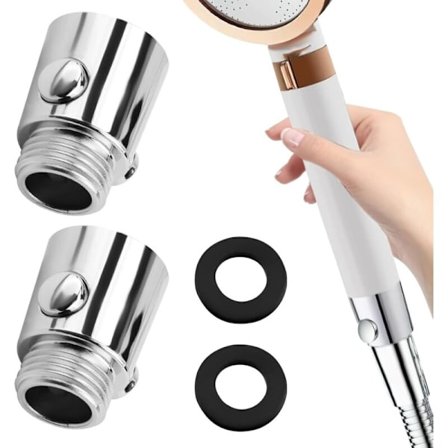 Stoppdusch, 2-pack Duschhuvud Avstängningsventil G1/2 Duschhuvudventil Vattenbesparande för Duschblandare Enknappsbrytare för Duschhuvuden Handduschar