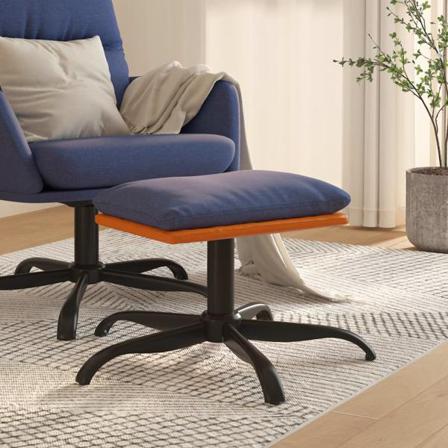 Vidaxl Fotpall Blå 60x60x39 Cm Tyg Och Konstläder Blå