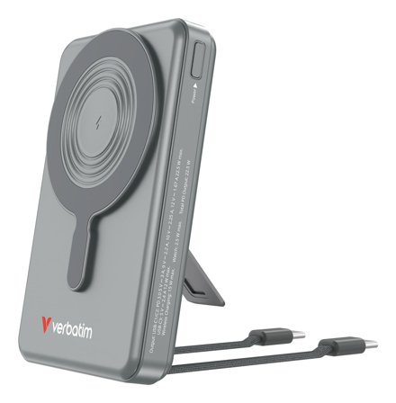 Verbatim Charge'n'Go 2C & Display Power Bank 10000 mAh Grey