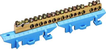 Hager KM17N N-liitin N-liitäntä 17 liitäntää, Sähkön jakelu & virrantuotto