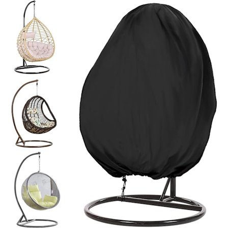 Hagehengestoltrekk, vanntett hengekledestolbeskyttende trekk vindmotstand anti-UV støvtett for eggstol utemøbler