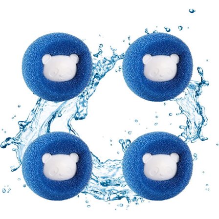 4 stk. kæledyrshår-fjerner til vaskemaskine - anti-vikling kæledyrshår-fjerner til vask