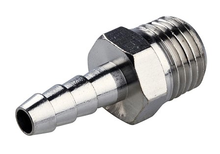 PELA 89706 Nippel utvändig gänga Gänga 1/4", slang 1/2", Tryckluft & gas