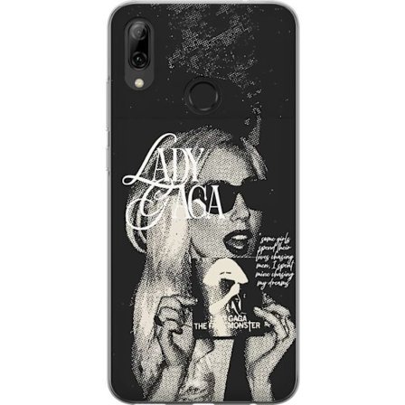 Yhteensopiva Puhelinkuori Huawei P smart 2019 Lady Gaga mustavalkoinen retrojuliste aurinkolaseilla ja pop-taide-estetiikalla