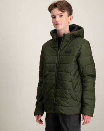 Puma ESS Hooded Padded Jacket Grün Jacken Jungen - Kidsbrandstore