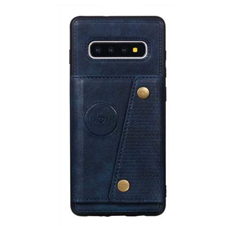 Samsung Galaxy S10+ - Skal med Korthållare Mörkblå