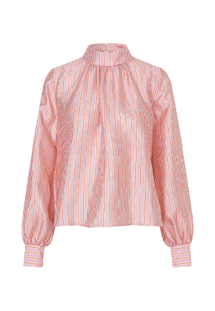 Stine Goya Gathered Long Sleeve Top Överdelar Dam Rosa M