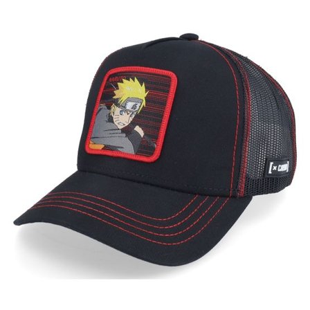 Capslab - Svart trucker Keps - Naruto Black Trucker @ Hatstore