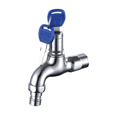 Tyverisikret udendørs vandhane, messinghane, aflåselig udendørs vandhane