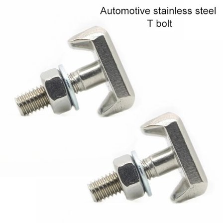 2 stk. T-bolt bilbatteri terminal konnektor kabel skrue rustfrit stål møtrik skive udskiftningsdele sæt køretøjstilbehør