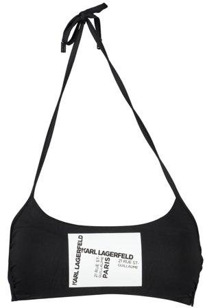 Karl Lagerfeld Beachwear Costume Parte Sopra Donna Nero