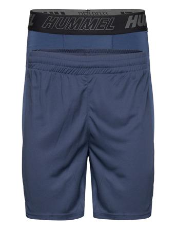 Hmlte Topaz 2-Pack Shorts Set Shorts Sport Shorts Blå Hummel