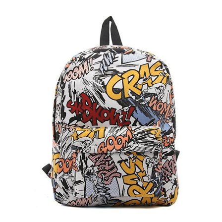 Retro Tegneserier Pop Art Udsøgt Og Kompakt Casual Rygsæk, Velegnet til Udflugter