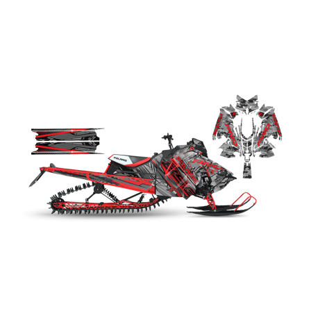 SweTown Dekalkit Elys-850-Pro-Red - Polaris Axys 850 Pro RMK 163 2019-2021