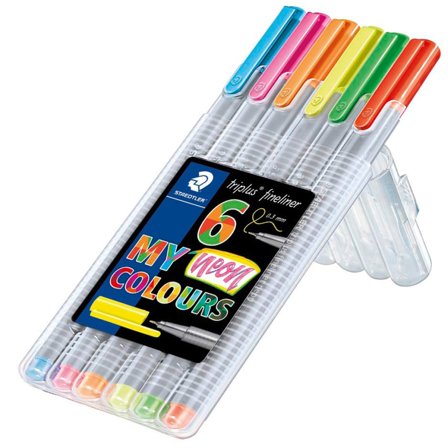 Staedtler Triplus Fineliner Neon 6-pakke