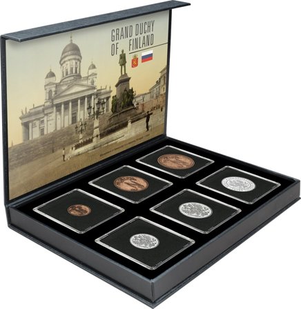 Finland 1895-1917 - Den sidste møntsæt under russisk styre - 6 mønter