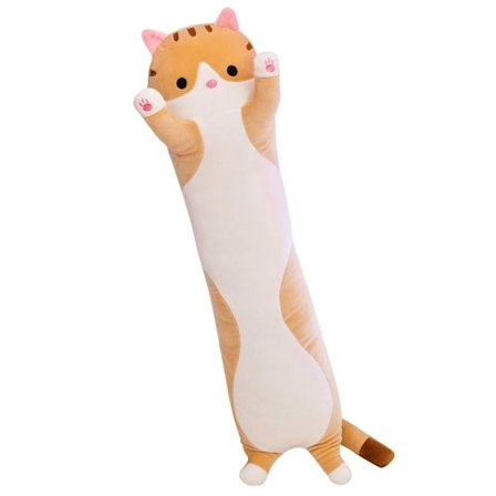 Lang kattepude Sovende puder BRUN 90CM Brun Bxz